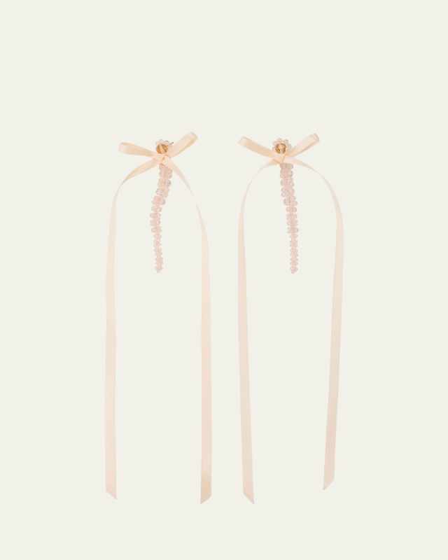 Bow Ribbon Drip Earrings